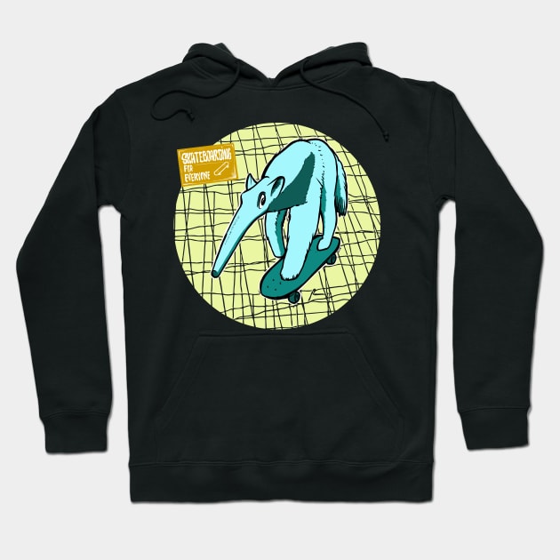 Anteater Skateboarding Hoodie by motylanoga